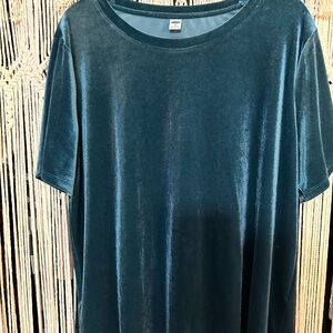 Velvet Dark teal top